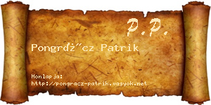 Pongrácz Patrik névjegykártya