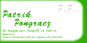 patrik pongracz business card